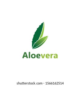 Aloe vera logo vector illustration template design