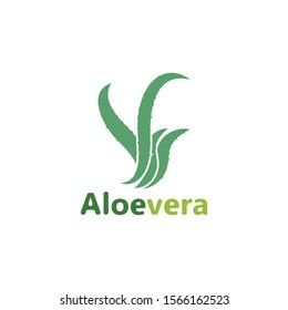 Aloe vera logo vector illustration template design