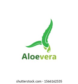Aloe vera logo vector illustration template design