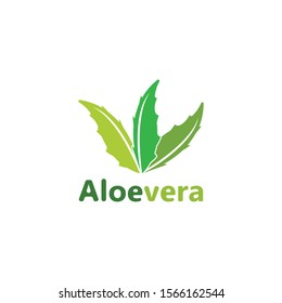 Aloe vera logo vector illustration template design