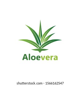 Aloe vera logo vector illustration template design