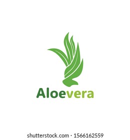 Aloe vera logo vector illustration template design
