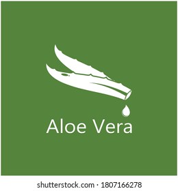 Plantilla de ilustración vectorial del logo de Aloe vera