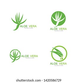 Aloe vera logo vector ilustration 