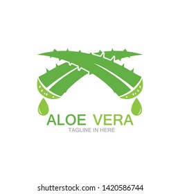 Aloe vera logo vector ilustration 