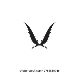 Aloe vera logo vector ilustration template