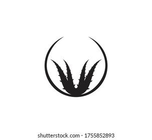 Aloe vera logo vector ilustration template