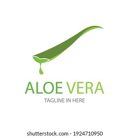 Aloe vera logo vector ilustration design template