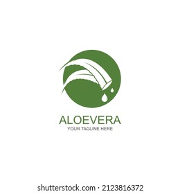 Plantilla de ilustración vectorial del logo de Aloe vera