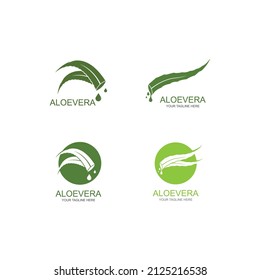 Aloe Vera Logo, Vektorgrafik-Vorlage