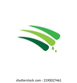 Plantilla de ilustración vectorial del logo de Aloe vera