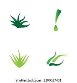 Aloe Vera Logo, Vektorgrafik-Vorlage
