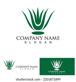 Aloe vera logo vector ilustration 
