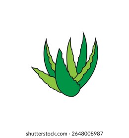 Ilustración de Vector de logotipo de aloe vera 