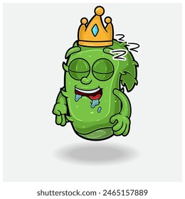 Aloe vera Mascot Character Cartoon With Sleep expression. For brand, label, packaging and product. Vector Illustrations