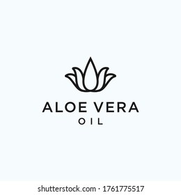 Aloe Vera Oil Logo. Aloe Vera Icon