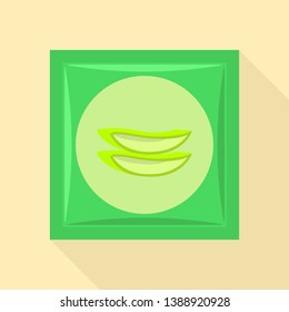 Aloe vera pack icon. Flat illustration of aloe vera pack vector icon for web design