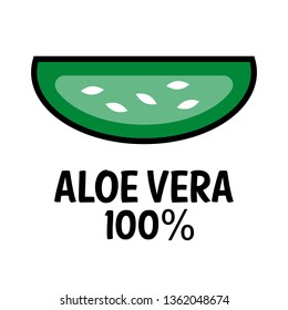 Aloe Vera plant icon. Vector logo. Medical suculent. Natural therapy.