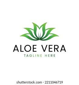 Aloe vera plant logo design. Herbaceous plant and drop vector design. Aloe vera gel logotype aloe vera logo inspiration