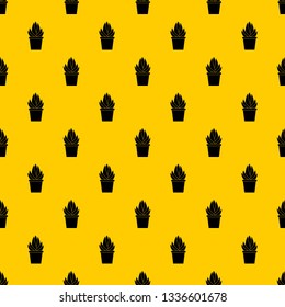 Aloe vera plant pattern seamless vector repeat geometric yellow for any design