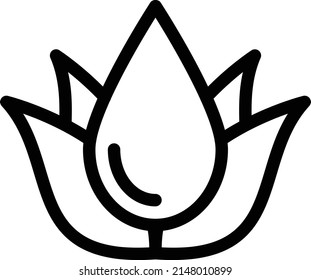aloe vera planta Ilustración vectorial sobre un fondo transparente.Símbolos de calidad premium.Icono de vector de línea delgada para el concepto y el diseño gráfico.