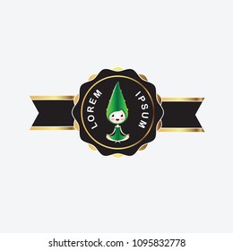 Aloe vera Princess logo, vector label