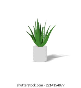 Aloe Vera  with Realistic Design for Your Home Decoration