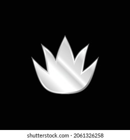 Icono metálico plateado de Aloe Vera