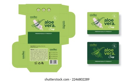 Aloe vera Soap Box Packaging Design