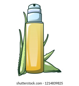 Aloe vera spray icon. Cartoon of aloe vera spray vector icon for web design isolated on white background