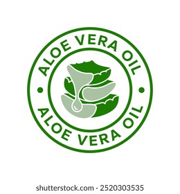 Aloe Vera  symbol, logo, badge, icon, sticker, label, emblem, stamp, green, line, flat vector, isolated illustration. Aloe Vera label for product packaging design.