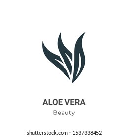 Aloe vera vector icon on white background. Flat vector aloe vera icon symbol sign from modern beauty collection for mobile concept and web apps design.