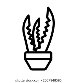 Aloe Vera Vectorlinie Icon Design