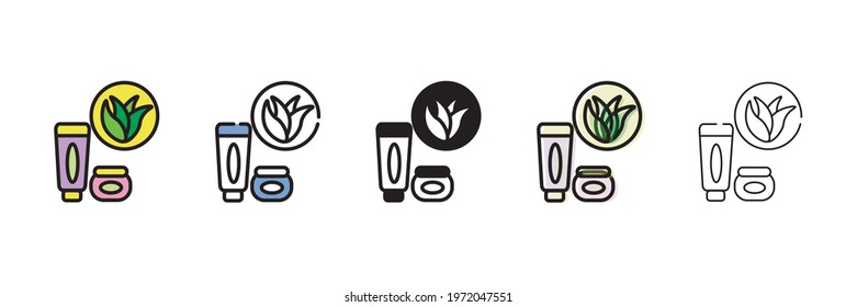 aloe vera vector type icon