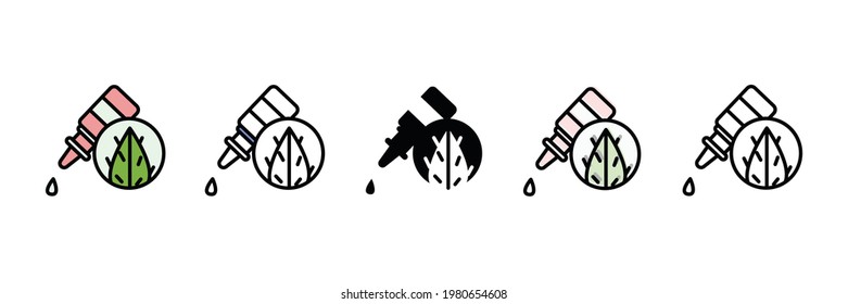 aloe vera vector type icon