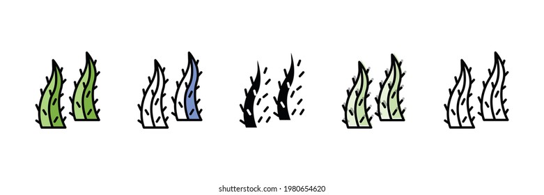 aloe vera vector type icon
