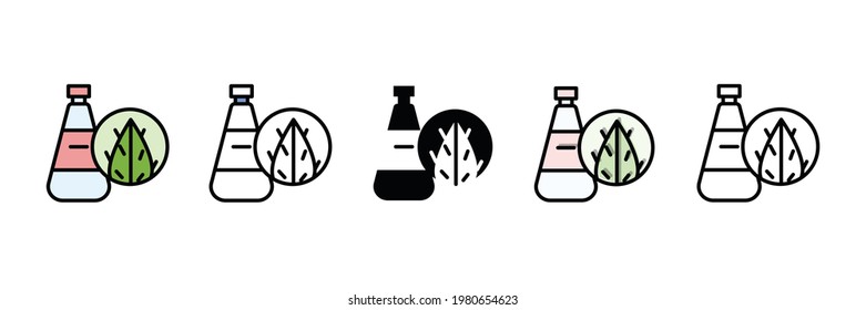 aloe vera vector type icon