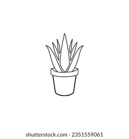 aloe vera vector type icon