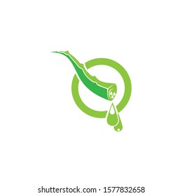 Aloe vera Wave Logo Template vector symbol nature