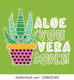 Aloe You Vera Much Illustration