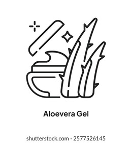 Aloevera Gel Skin Care Product Vector Icon