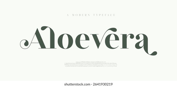 Aloevera logo elegant modern alphabet letter font. luxury typography fonts logo font premium vector Premium Vector
