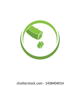 aloevera logo icon vector illustration design template