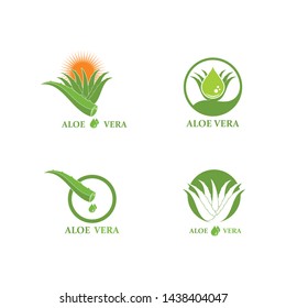 aloevera logo icon vector illustration design template
