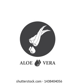 aloevera logo icon vector illustration design template