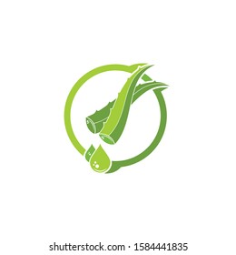 aloevera logo icon vector illustration design template