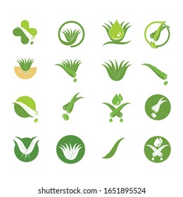 aloevera logo icon vector illustration design template
