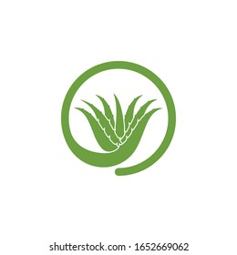 aloevera logo icon vector illustration design template