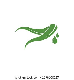 plantilla de diseño de ilustración vectorial del logotipo aloevera