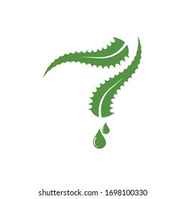 aloevera logo icon vector illustration design template